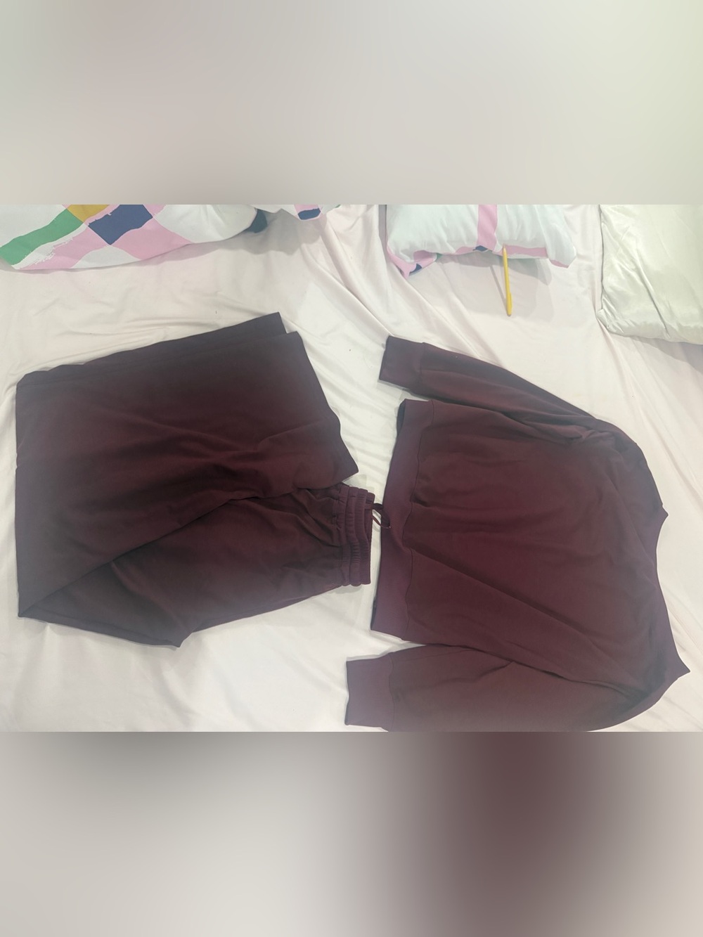 Maroon Two-Piece Sweat Set - Top and Joggers
